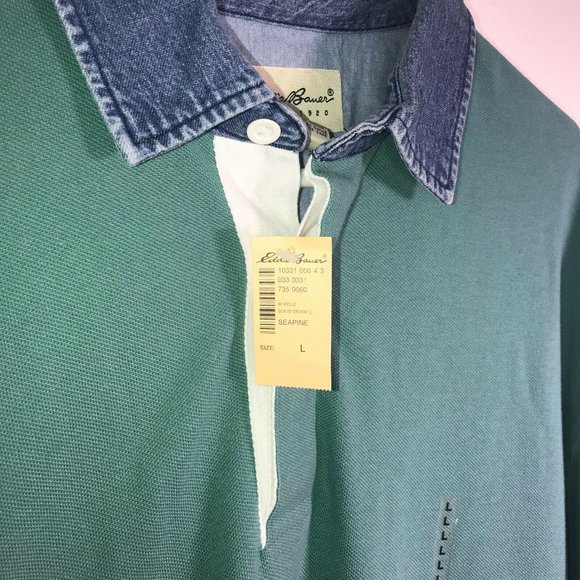 VTG Eddie Bauer Men's Short Sleeve Polo Shirt - Picture 2 of 8